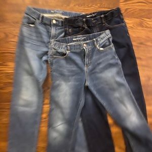 Lot of 3 Gap husky skinny jeans size 12 boys